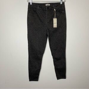 Jolt Grey Black Leopard Skinny Jeans
